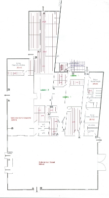 Superficie des deux salles 800m²